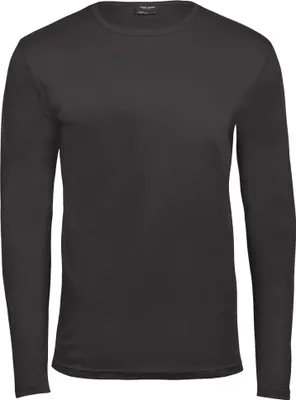 Immagine prodotto di Tee Jays uomo interlock manica lunga / T-shirt, girocollo, manica lunga BC3312 (M) (grigio scuro)