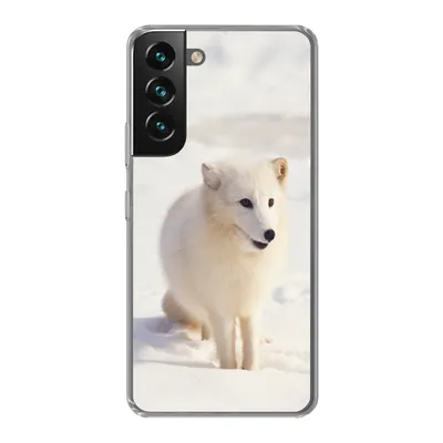 Produktbild von MuchoWow® Handyhülle Schutzhülle Hülle für Samsung Galaxy S22 Fuchs - Schnee - Weiß Silikon Softcase Handy Hülle - Mobiltelefonhülle
