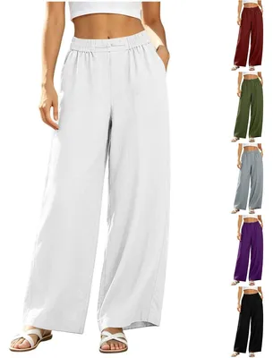 Produktbild von Damen-Jogginghose mit hoher Taille und weiter Beinweite