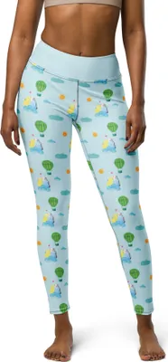 Produktbild von Mr. & Mrs. Panda Yoga-Hose Wellensittich Liebe Größe XS - Blau - Geschenk, Umarmung, High-Waist-Leggings, Freundin, Leggings, Kuscheln, Sporthose, Verknallt, Tights
