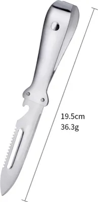 Immagine prodotto di INF Pelapatate Multifunzione 4-in-1 Acciaio Inox - Verdure, Frutta, Squame