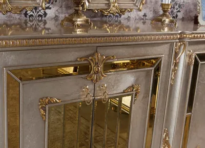 Produktbild von Sideboard Kommoden Anrichte Möbel Modern Garnitur Set 2tlg Spiegel Neu