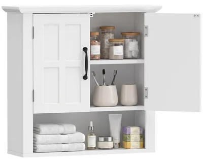 Produktbild von HOMCOM Badezimmerschrank Küchenschrank Badregal Wandschrank offene Ablage