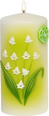 Zdjęcie produktu dla świeca pieńkowa biała konwalia 70/150mm