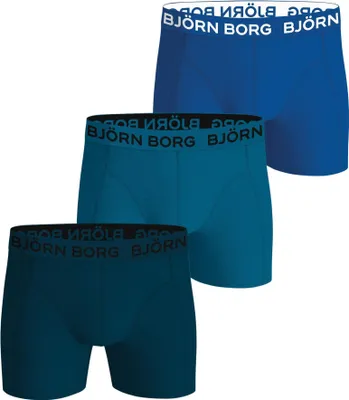 Produktbild von Björn Borg - Herren - Boxershorts Aus Baumwoll-Stretch, 3er-Pack - Blau/Marine - Gr. M