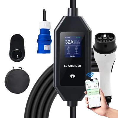 Obrázok produktu pre Nabíjačka pre elektromobily, výkon 7 kW, inteligentné ovládanie cez aplikáciu, nabíjačka typu 2, 7 kW