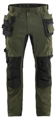 Produktbild von Blakläder Handwerker Arbeitshose mit Stretch 1750, Farbe:Waldgrün/Schwarz, Größe:C56