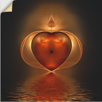 Produktbild von ARTland Wandbild, selbstklebend Herz Größe: 50x50 cm