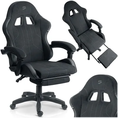Obrázek produktu pro Herní židle s podnožkou a funkcí sklonu, ergonomický design