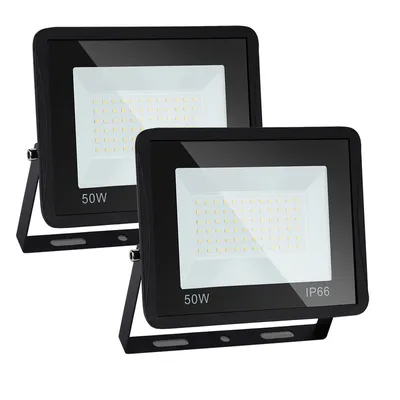 Produktbild von Jopassy 50W 2x LED Fluter LED Strahler Wasserdicht Flutlicht Außenstrahler Outdoor-Sicherheitsleuchte für Garten Garage Warmweiß