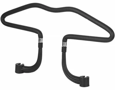 Image de Cintre d'appui-tête premium en noir adapté à la voiture en acier inoxydable et en mousse