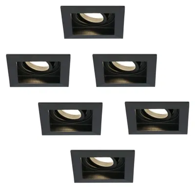 Produktbild von hoftronic LED Einbaustrahler 4W 345lm 2700K Dimmbar Schwenkbar Schwarz IP20