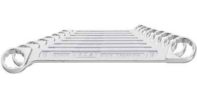 Produktbild von HAZET Doppel-Ringschlüssel-Satz 610N/8 Außen-Doppel-Sechskant-Tractionsprofil 6 x 7 - 21 x 22 Anzahl Werkzeuge: 8
