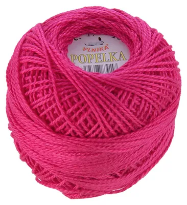 10g Kreuzstickgarn / Häkelgarn Popelka intensiv pink