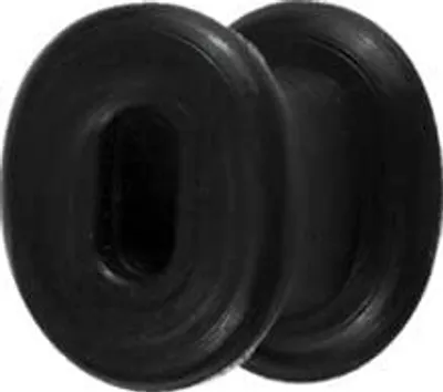 Produktbild von Ohr Flesh Flared Silikon Schwarz Tunnel Piercing Oval - VFTFO.6mm
