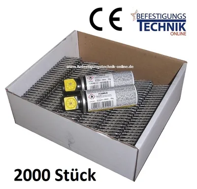 Image de 20° Clous adhésifs 2,8x32mm anneau galvanisé à chaud gaz pour cloueur Paslode IM200 A