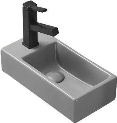 Produktbild von Mexen Inez Aufsatzwaschbecken rechts 40 x 20 cm, hellgrau matt - 21484061R