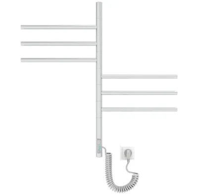 Immagine prodotto di Termosifone da bagno elettrico Verticale 6 65W 76x40cm 6 bracci orientabili