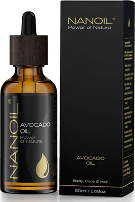Immagine prodotto di Olio di avocado Nanoil Avocado Oil 50ml - olio naturale per la cura di viso, corpo e capelli