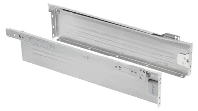 Produktbild von GTV Führungssystem Metalbox PRESTIGE, 86x450 mm, silberfarben – Schubladensystem auf einer Rollenführung; konzipiert für Schubladen | Högert Technik