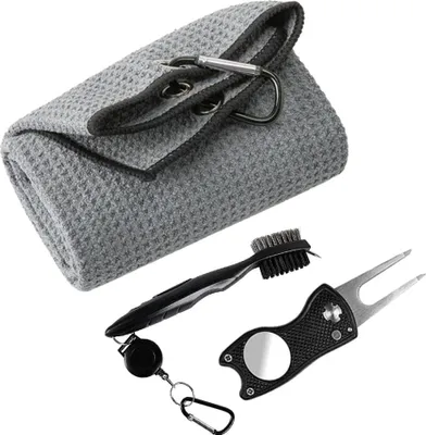 Produktbild von 3PCS -Handtuch und Clubreinigung Pinsel -Kit -Divot -Reparaturwerkzeug mit Ballmarker ER -Setzubehör