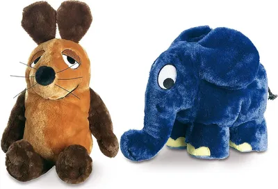 Immagine prodotto di La trasmissione con il topolino - Set di peluche con topolino ed elefante da 12 cm
