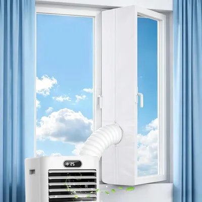 Productafbeelding van Raamafdichting 400 cm, voor mobiele airconditioners, wit, voor ramen