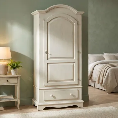 Immagine prodotto di Milani Home - armadio 1 anta in legno massello 96 x 56 x 196 cm, bianco