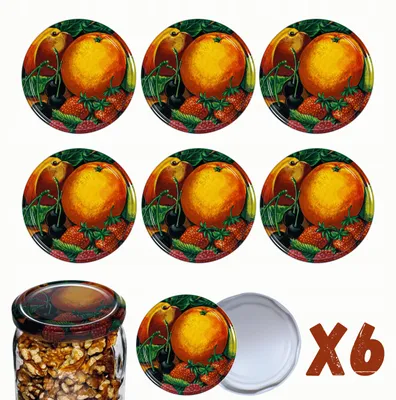 Produktbild von Wamar-Sosenka Twist-Off-Deckel für Gläser 82mm 6 Stück Muster Y