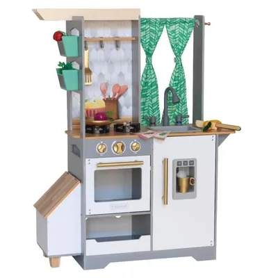 Produktbild von KIDKRAFT - Terrace Garden hölzerne Kinderküche mit Zubehör, Sound & Licht