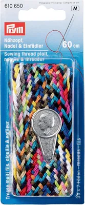 Nähgarn-Sortiment 60 cm mit Nadel und Einfädler, 1 Stück