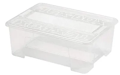 Image de Boîte de rangement transparente avec couvercle, 10 litres