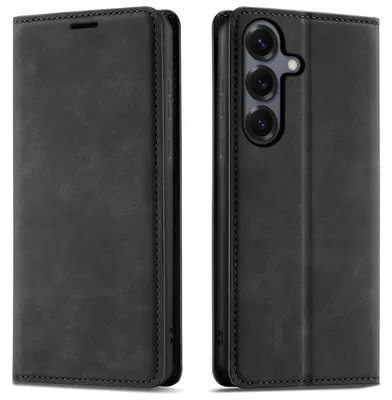 Zdjęcie produktu dla Etui Z Klapką Do Samsung S26 Fe Zamykane Magnetyczne Skórzane + Szkło 9H