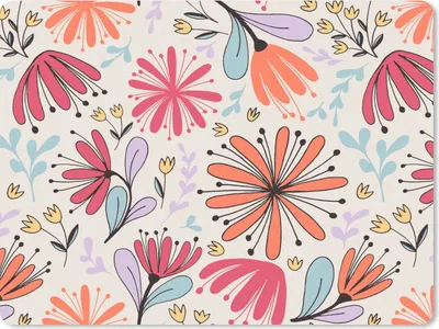 Produktbild von MuchoWow® Mauspad Mousepad Blumen - Regenbogen - Design 23x19 cm - Mousepads - Maus Mat - Pad - Mausunterlage - Schreibtischunterlage - Mauspad