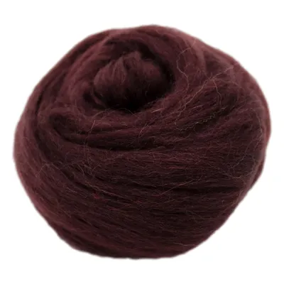 Produktbild von Filzwolle zum Trockenfilzen und Nassfilzen - Farbe Aubergine 20gr.