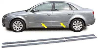 Produktbild von 4x listwy boczne drzwi zestaw LEWA + PRAWA do Audi A4 B7 8E Limo + Avant z lat 2004-2008