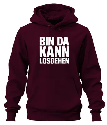 Productafbeelding van , carnaval, feest: uni hoodie, met capuchon, bordeauxrood, maat 3XL