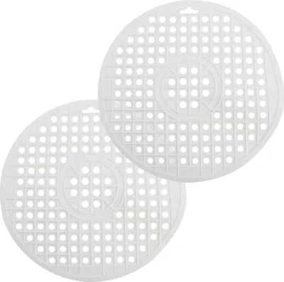 Produktbild von com-four® 2x Spülbeckeneinlage - Runde Spülbeckenmatte - Einlage für Spülbecken schützt die Oberfläche der Spüle und das Geschirr