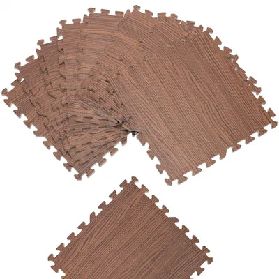 Produktbild von MONZANA® 8x Bodenschutzmatte 45x45cm Rutschfest Boden Wasserfest Fitness Schutzmatte Unterlegmatte Puzzlematte Erweiterbar Laminatoptik