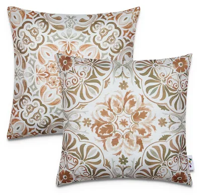 Produktbild von 2er Set Kissenbezug 45x45 Dekokissen Kissenhülle Streifen Indoor Outdoor Deko