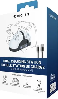 Obrázok produktu pre Bigben Interactive PS5DUALCHARGERV3 príslušenstvo pre herný ovládač Nabíjací stojan
