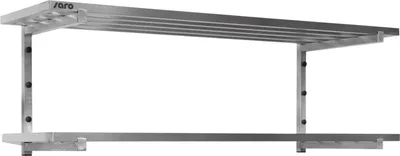 Image de Étagère murale SARO avec supports, 2 étagères, 1400 mm