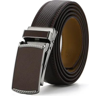 Obrázek produktu pro Nelbons Pánský opasek,Kožený automatický ráčnový opasek pro muže šaty 30mm 1 1/8",Velikost na míru