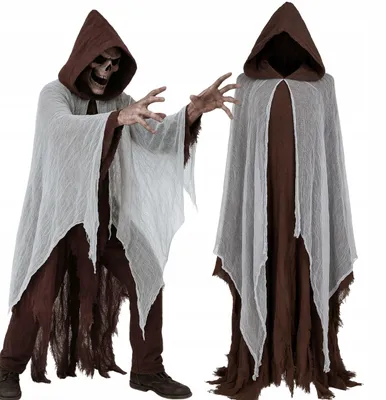 Produktbild von Hopki Kostüm Halloween Sensenmann Umhang Gruseliger Geist
