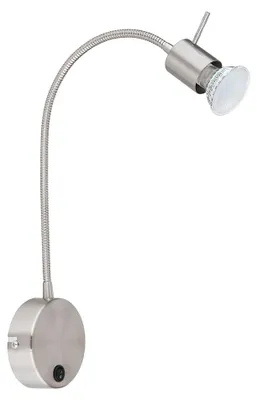 Produktbild von Wandleuchte, Metall, silber, Flexarm, Kippschalter, H 53 cm