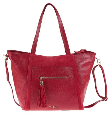 Image de Sac à main pour femmes en cuir véritable, avec bandoulière amovible, Pierre Cardin