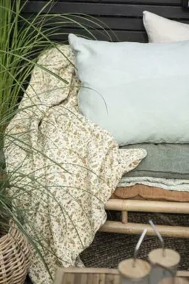 Produktbild von Quilt, Steppdecke im Landhausstil ESTER gelbes Blumenmuster