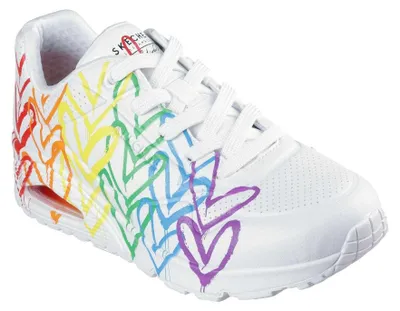 Produktbild von Skechers - "Goldcrown" Glitzer Herz Sneaker für Damen GT17329 (38 EU) (Weiß/Bunt)