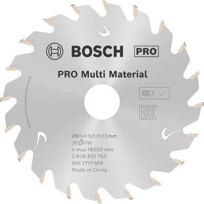 Produktbild von PRO Multi Material cordless Kreissägeblatt 85 x 1,5 x 15 mm