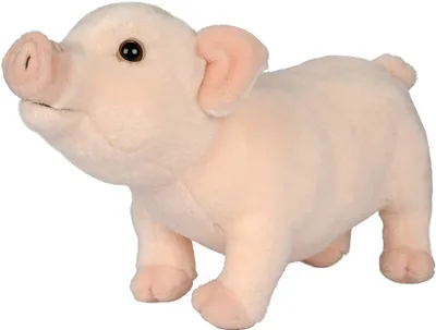 Produktbild von Uni-Toys - Schwein rosa - 28 cm (Länge) - Plüsch-Schweinchen, Ferkel - Plüschtier, Kuscheltier
